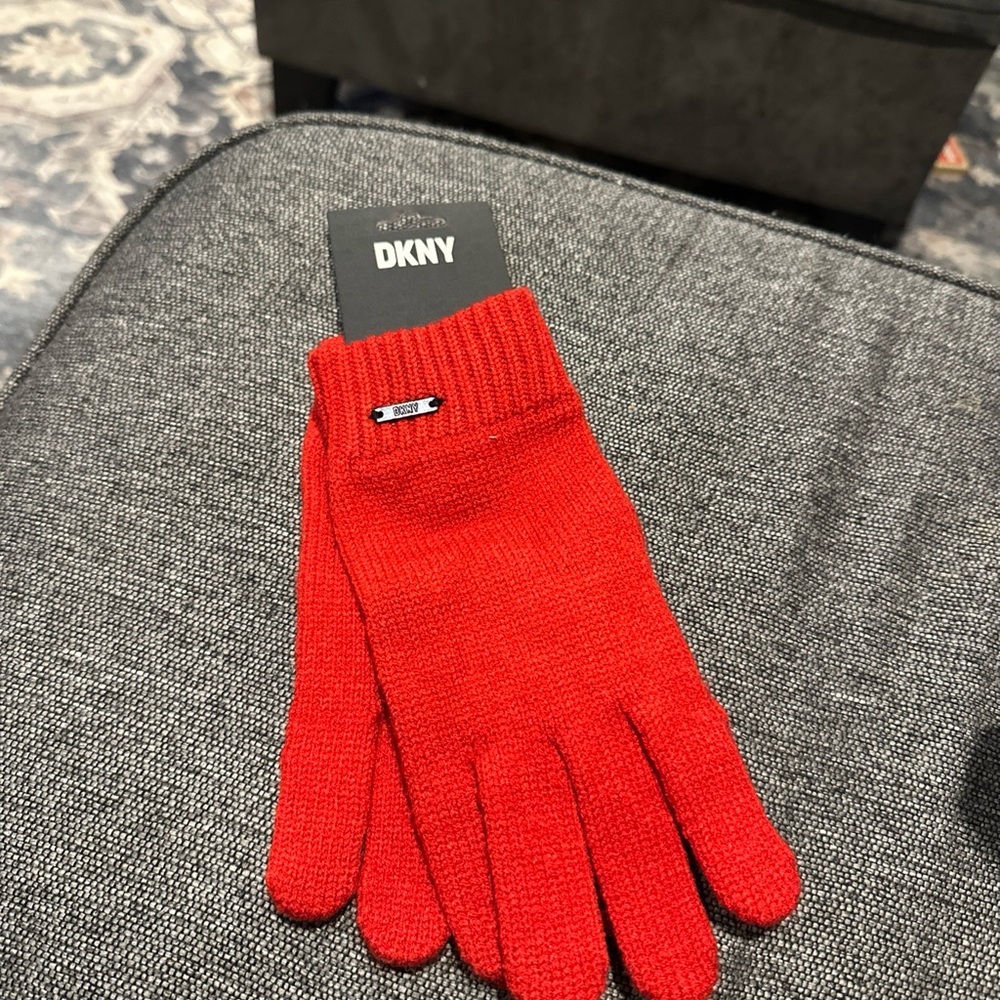 DKNY Vibrant Red Men's Gloves